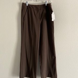 Larry Levine Petite Brown Long Pants